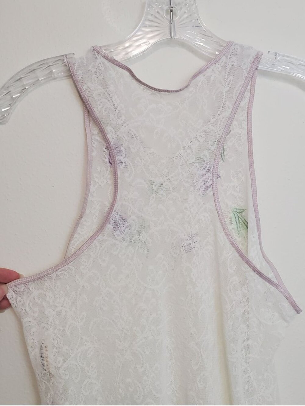 Victoria's Secret Collection 1990's lace embroidered racerback negligee - Picture 8 of 11